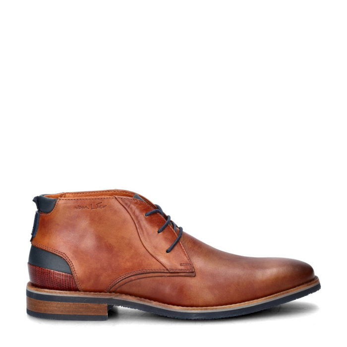 Van Lier Amailfi hoge nette schoenen – Cognac