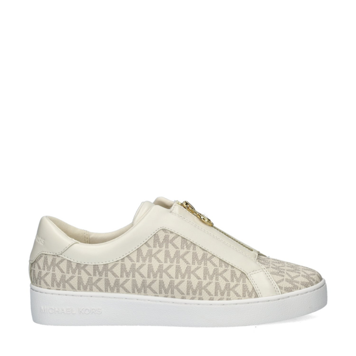 Michael Kors Keaton Zip lage sneakers – Wit