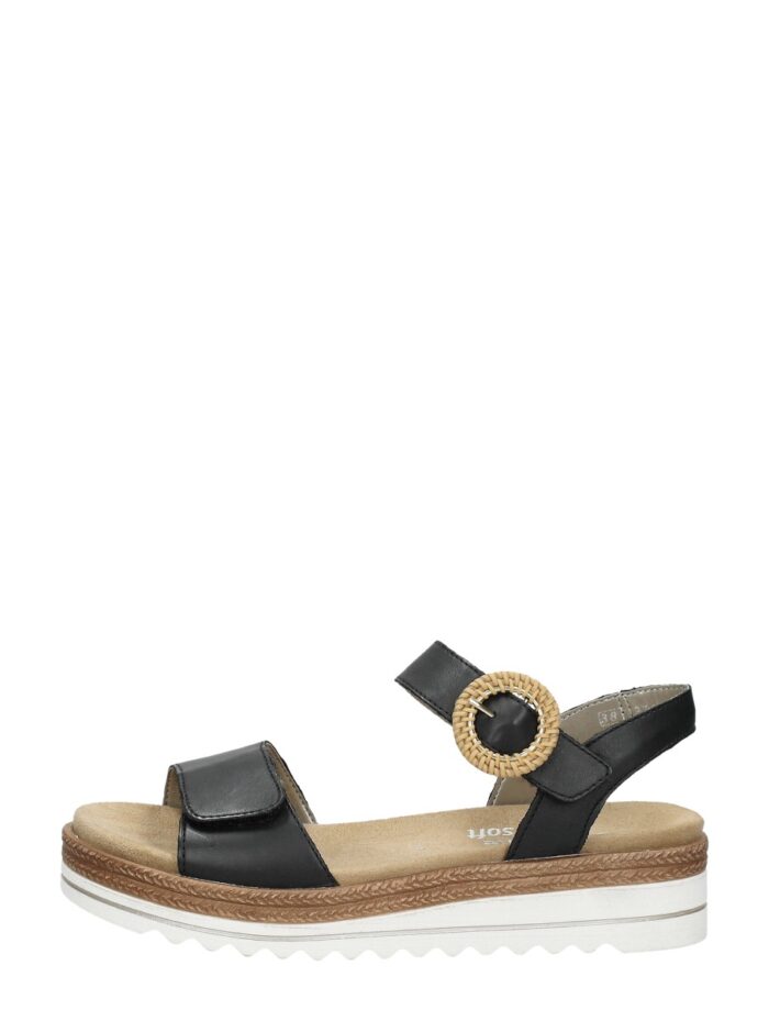 Remonte Sandalen Plat – Zwart