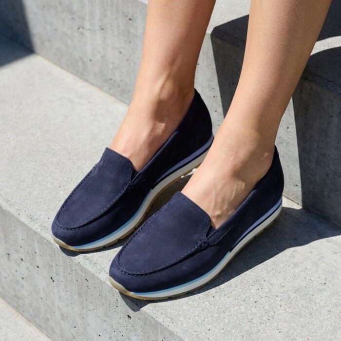 Gabor Instappers blauw Nubuck