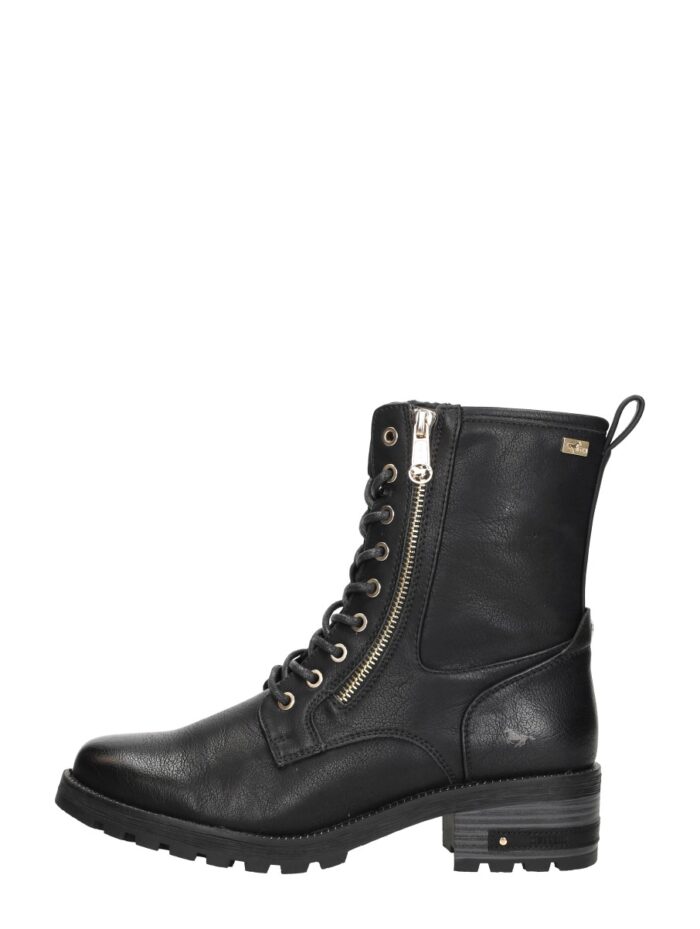 mustang Veterschoenen Hoog – Zwart