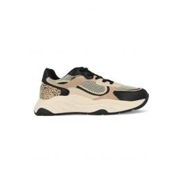 POSH by Poelman Macy chunky sneakers beige/zwart – Wit met beige combinatie