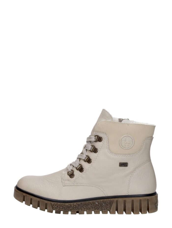 Rieker Veterschoenen Hoog – Gebroken wit