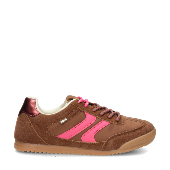 Posh lage sneakers – Bruin