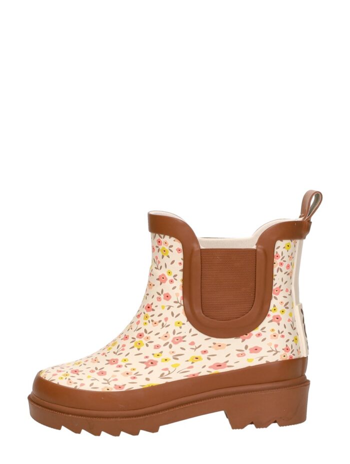 Xq Footwear Kids Print Chelsea Rubber Rainboot – Beige