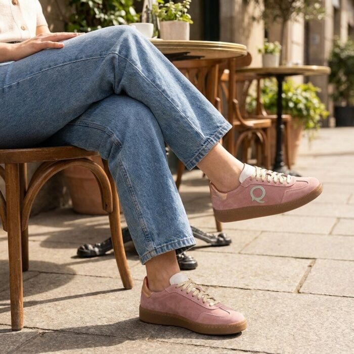 Aqa Sneakers roze Suede