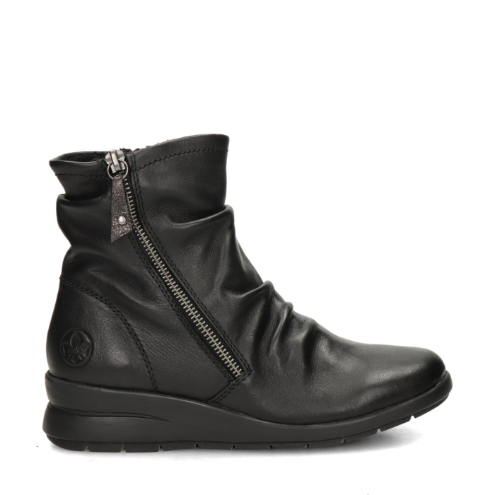 Rieker rits- & gesloten boots – Zwart