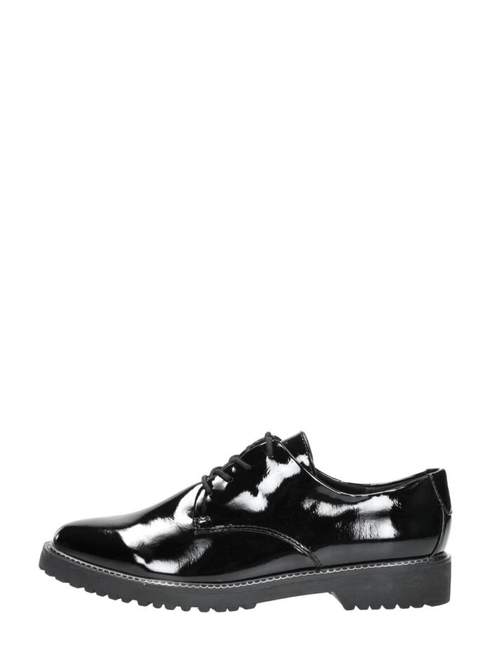 Marco Tozzi Veterschoenen Laag Zwartlak – Zwart lak
