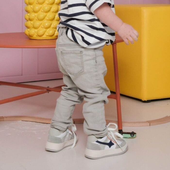 Shoesme Sneakers grijs Leer