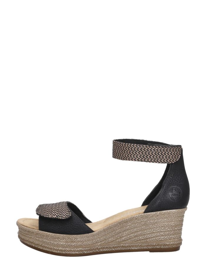 Rieker Sandalen Hak – Zwart