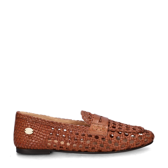 Fred de la Bretoniere Glara Woven mocassins & loafers – Cognac