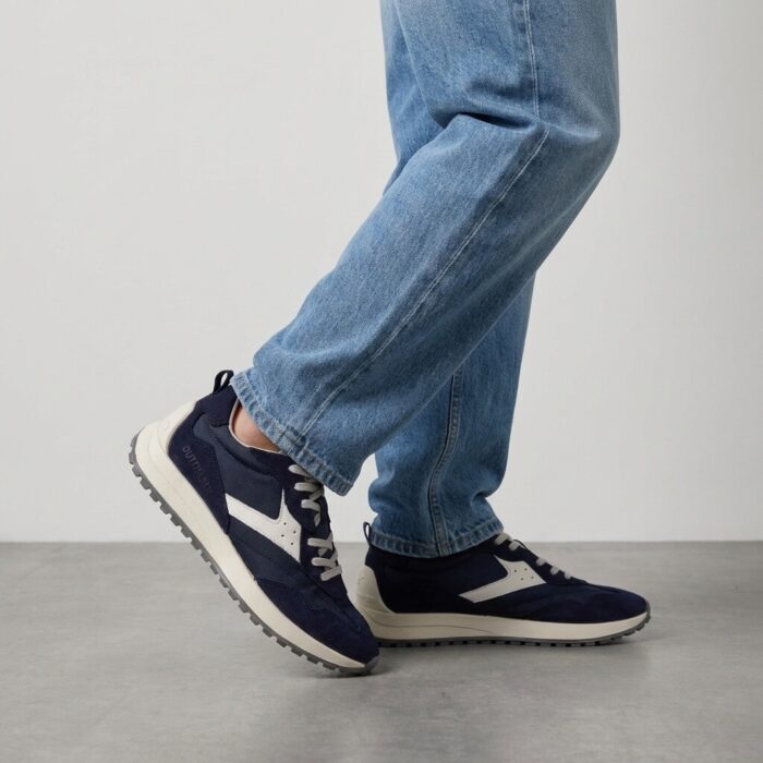 Outfielder Sneakers blauw Suède