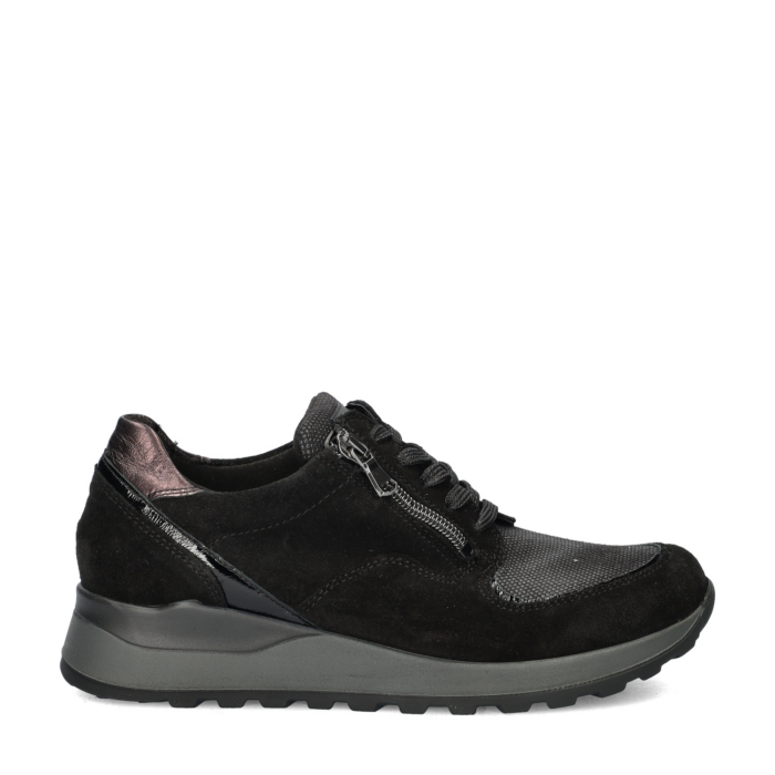 Waldläufer Hiroko lage sneakers – Zwart