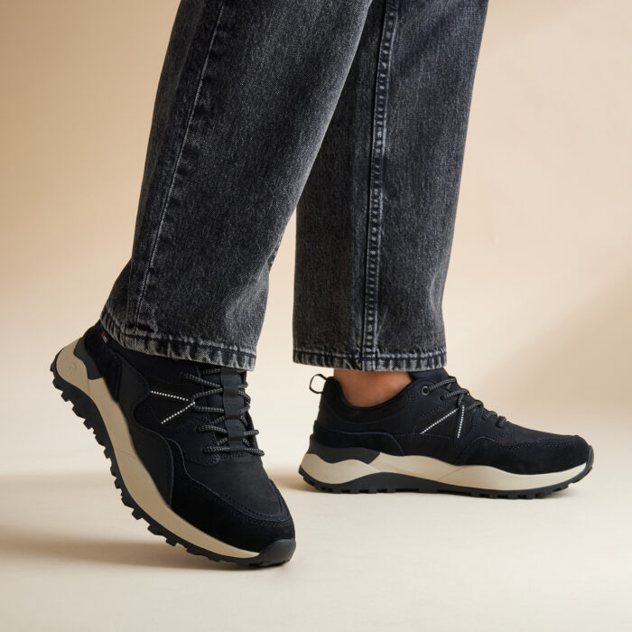 Rieker Tex Sneakers zwart Textiel