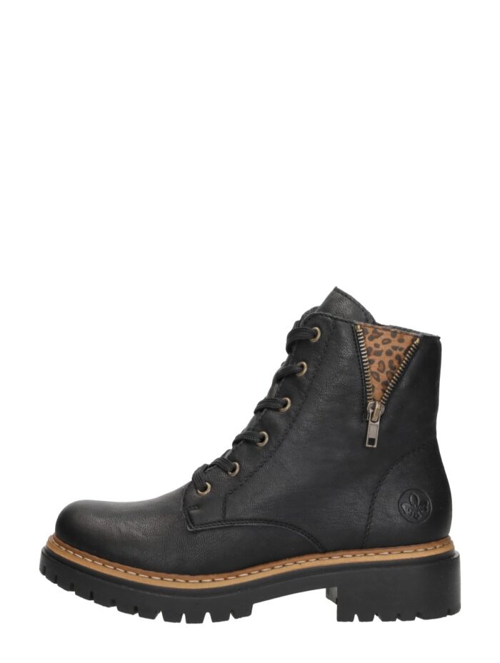 Rieker Veterschoenen Hoog – Zwart