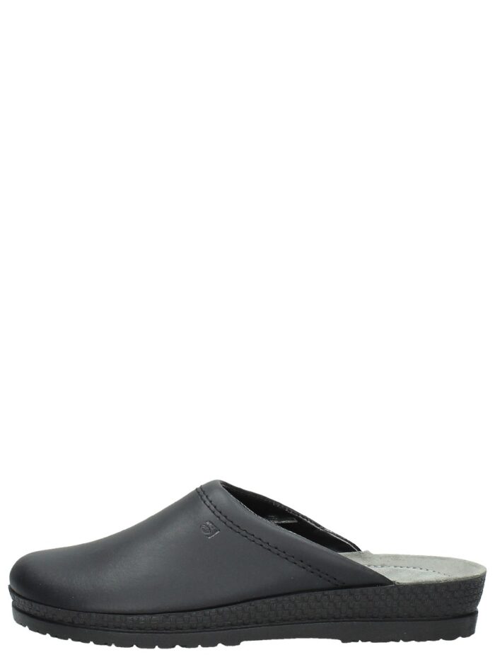 Rohde Pantoffels zwart Leer 370406