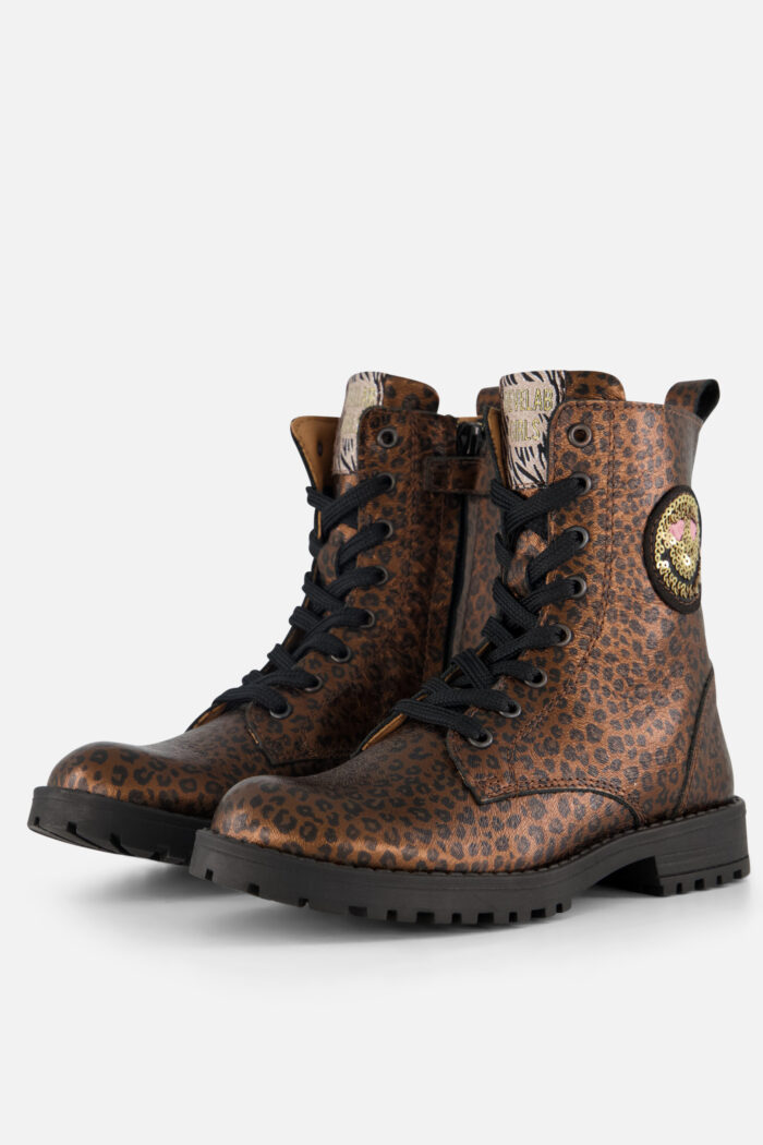 Develab Panterprint Veterboots bruin Leer