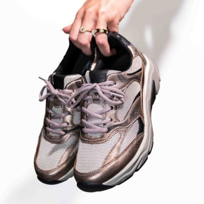 Gabor Rollingsoft Sneakers grijs Leer