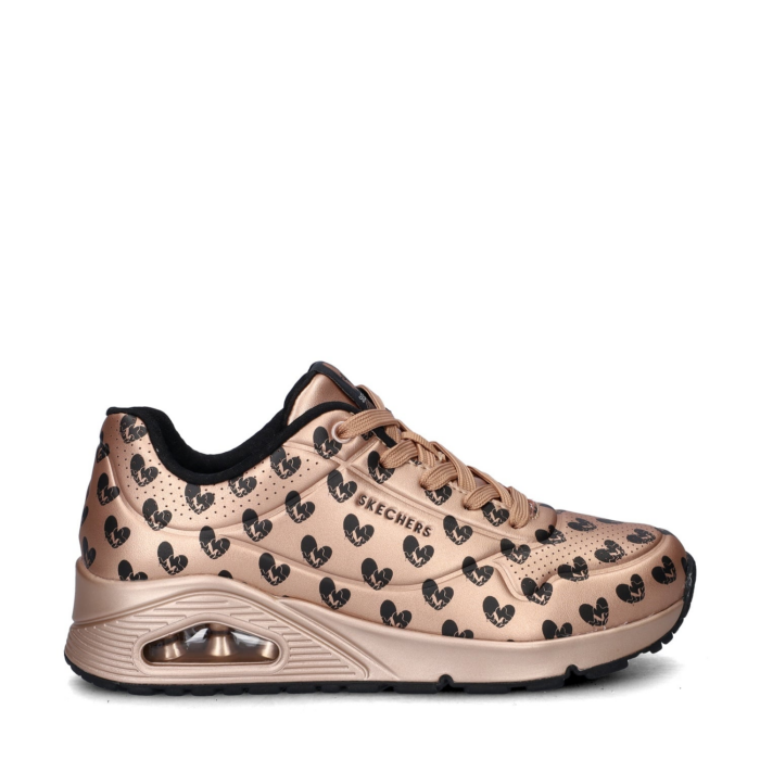 Skechers Uno Live Colorfully lage sneakers – Rose goud