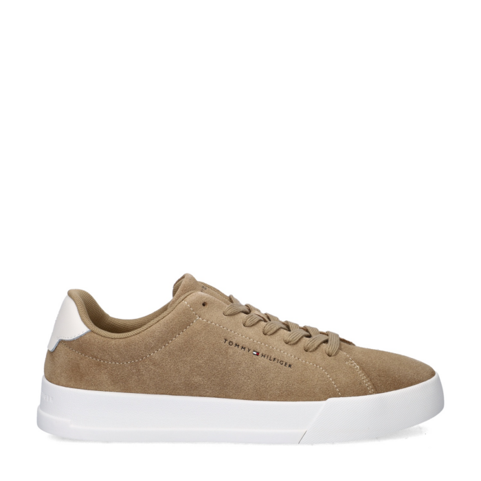 Tommy Hilfiger Sport Court Suede lage sneakers – Beige