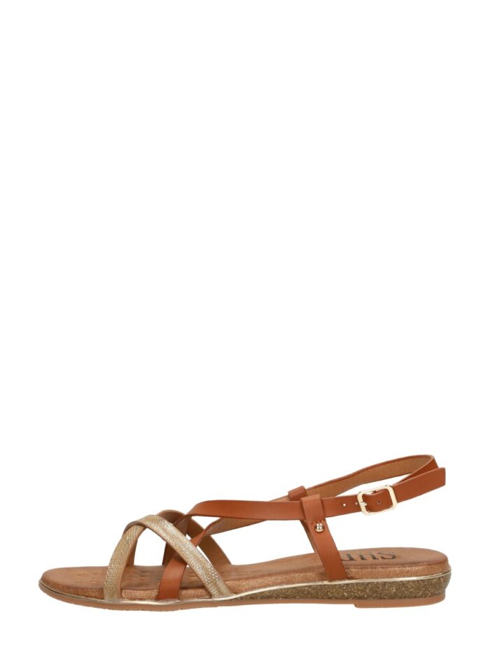 Sub55 Sandalen Plat – Cognac