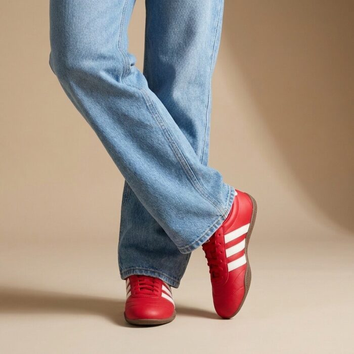 Adidas Grand Court Sneakers rood Synthetisch