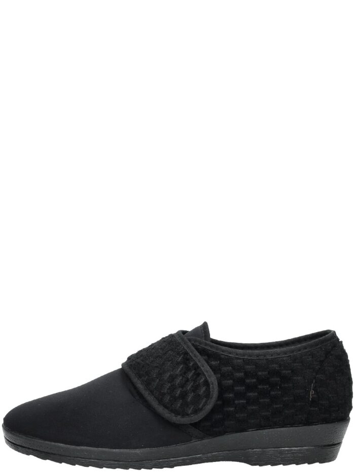 Comfort Plus Dames Pantoffels Met Stretch – Zwart