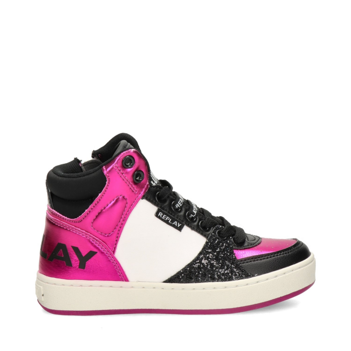 Replay Cobra 7CC hoge sneakers – Zwart