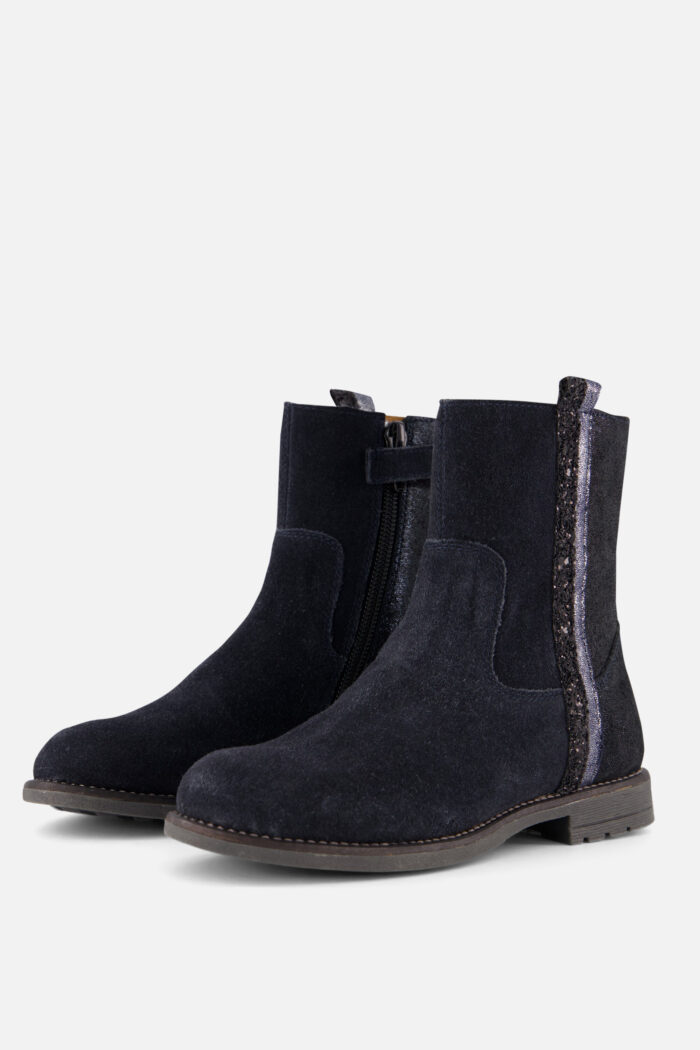Muyters Enkellaarsjes blauw Leer