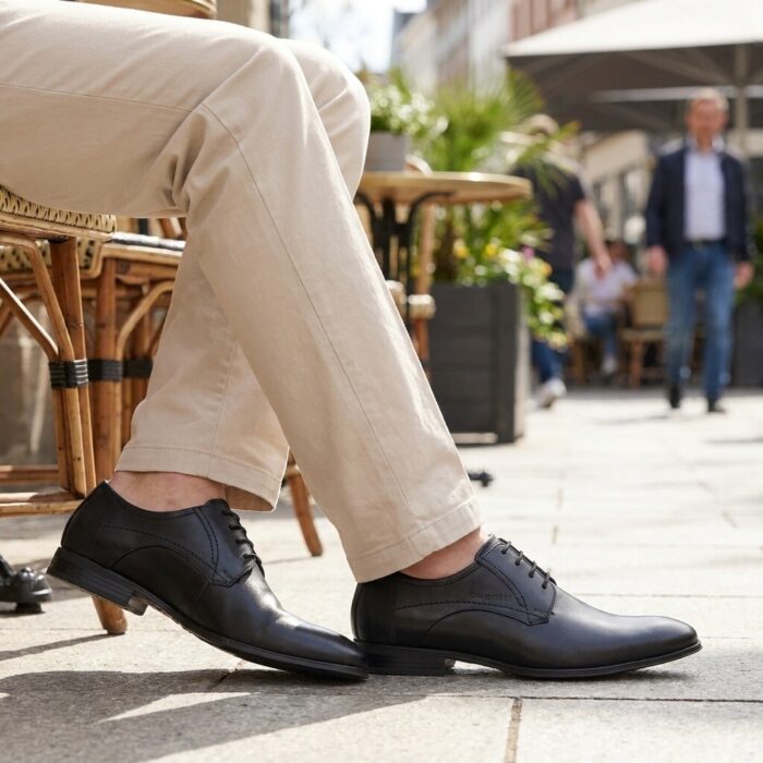 Bugatti Mattia II Veterschoenen zwart Leer