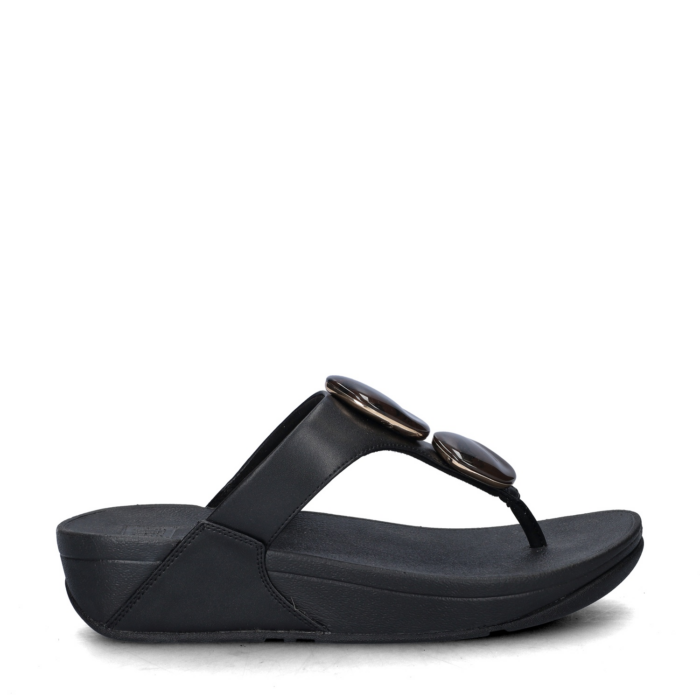 FitFlop Lulu Marbled Stone slippers – Zwart