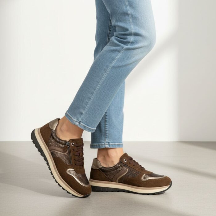Feyn Kivian Sneakers bruin Suède K-Leest