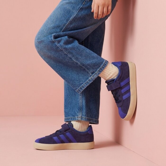 Adidas VL court 3.0 Sneakers blauw Suede