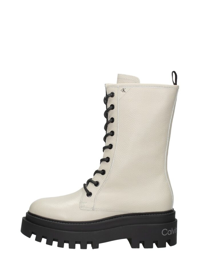 Calvin Klein Flatform Mid Laceup Boot – Gebroken wit
