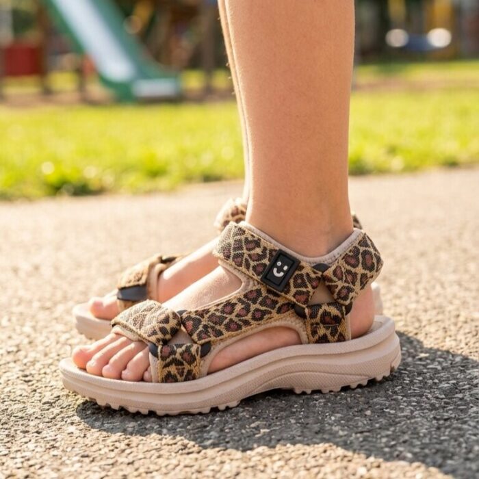 Muyters Sandalen panterprint – Beige