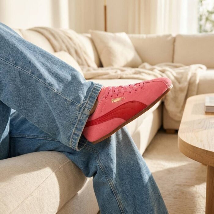 Puma Tackle Sneakers roze Suède