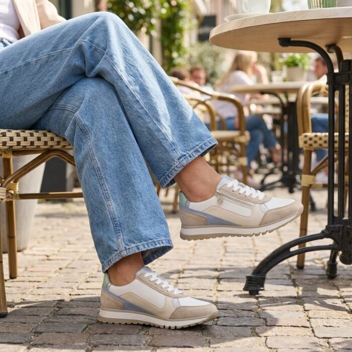 Rieker Sneakers beige Synthetisch – Taupe
