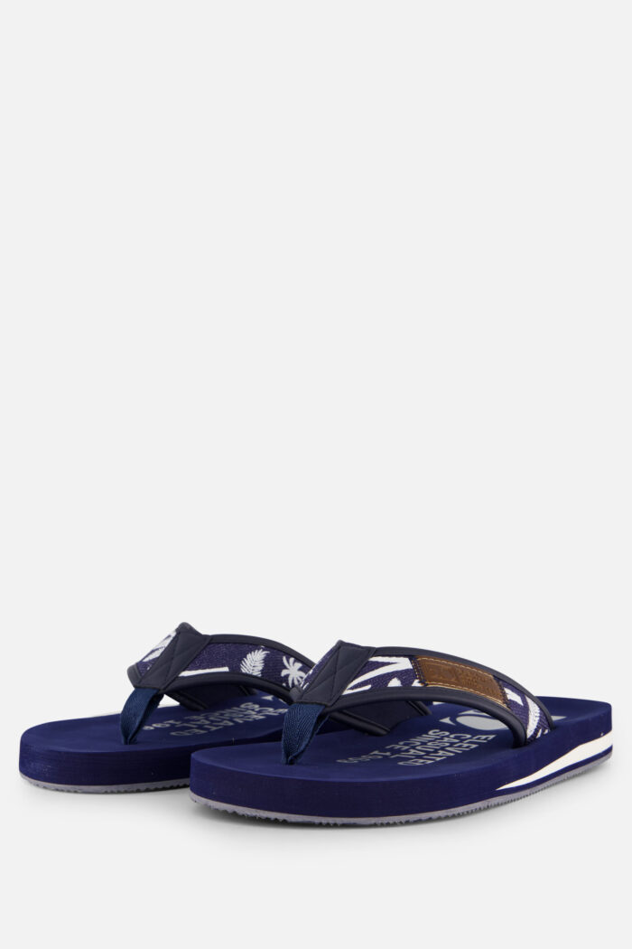 s.Oliver Slippers blauw Textiel