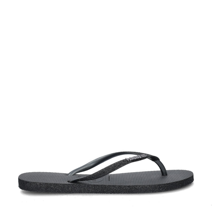 Havaianas Slim Sparkle slippers – Zwart