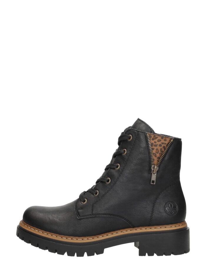 Rieker Veterschoenen Hoog – Zwart