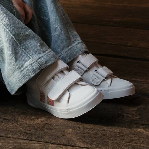 Shoesme Glitter Sneakers wit Leer