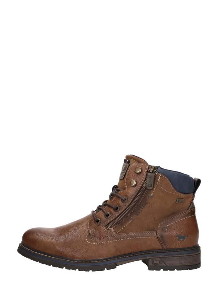 Mustang Veterschoenen Hoog – Cognac