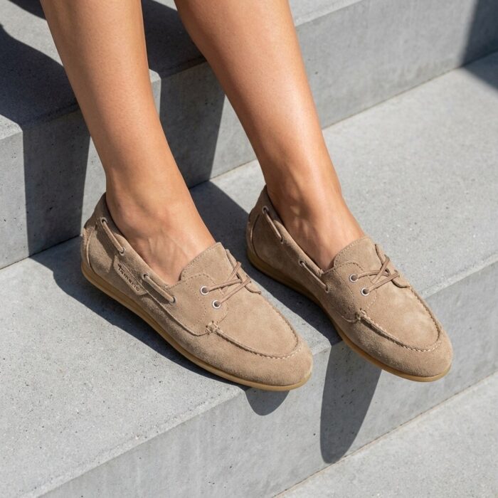 tamaris Bootschoenen taupe Leer