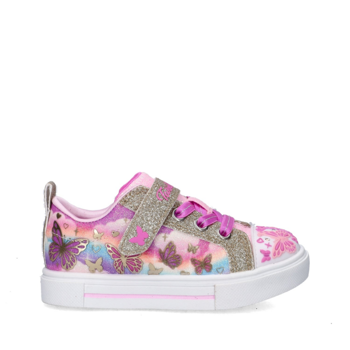 Skechers Twinkle Sparks klittenbandschoenen – Roze