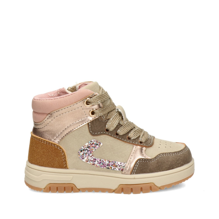 Nelson Kids hoge sneakers – Beige