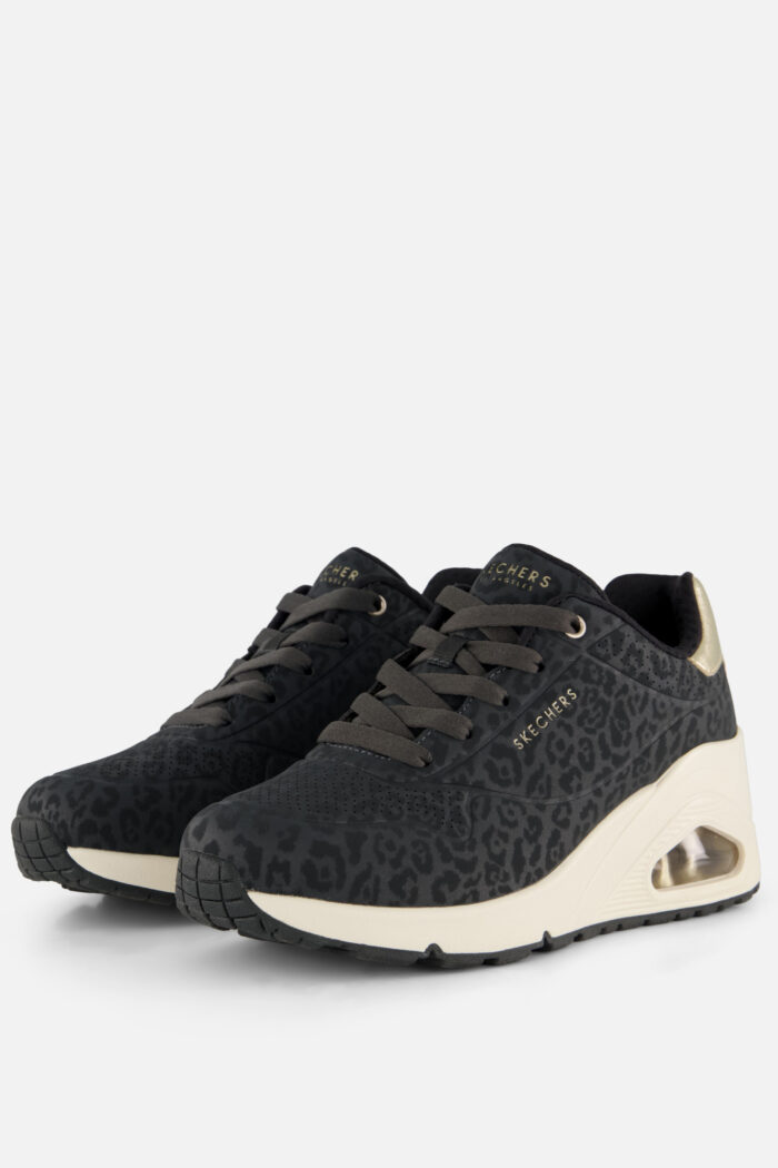 Skechers Uno Wedge Safari Daze Sneakers zwart