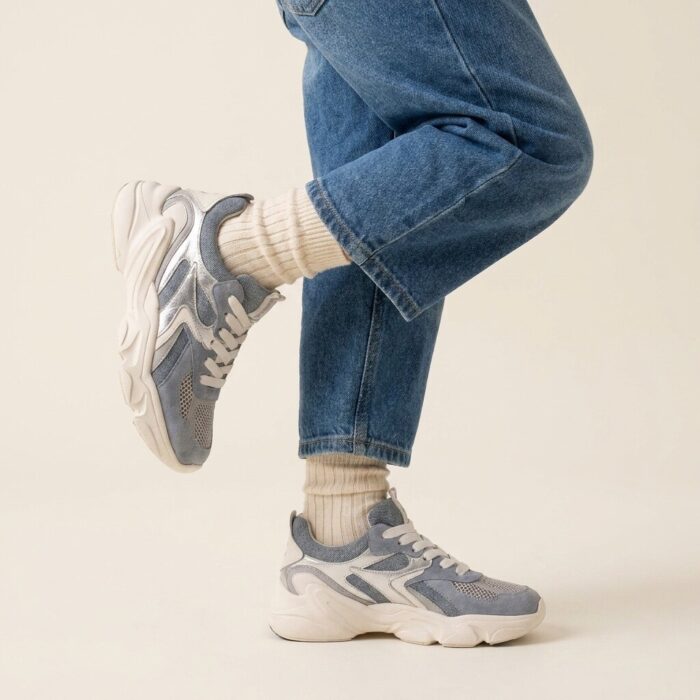 Muyters Denim Sneakers blauw Leer