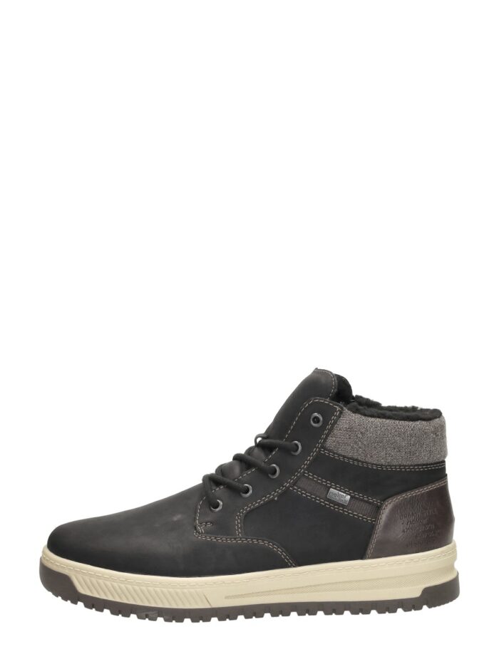 Rieker Veterboots zwart Nubuck