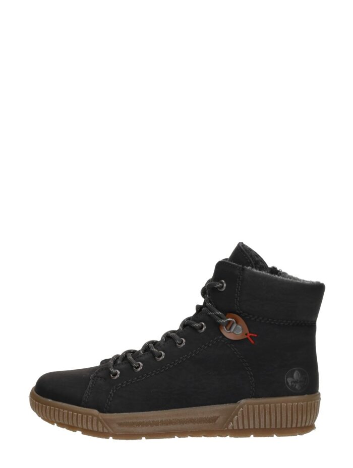 Rieker Veterschoenen Hoog – Zwart