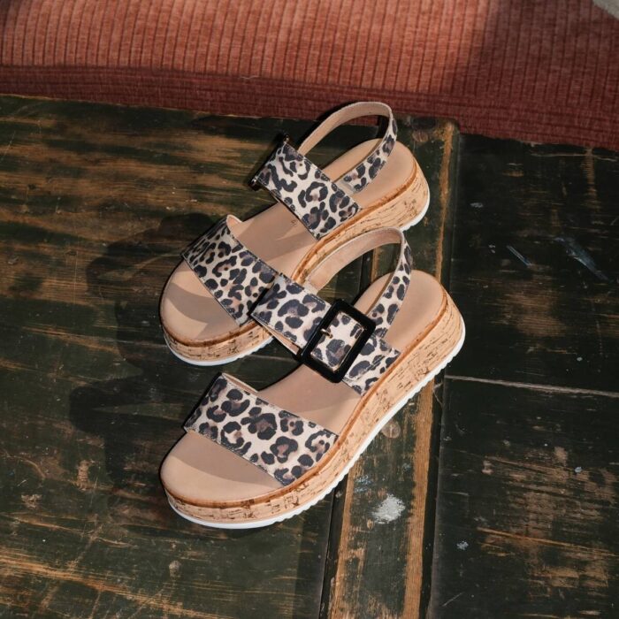 Gabor Leopard Sandalen beige Suede